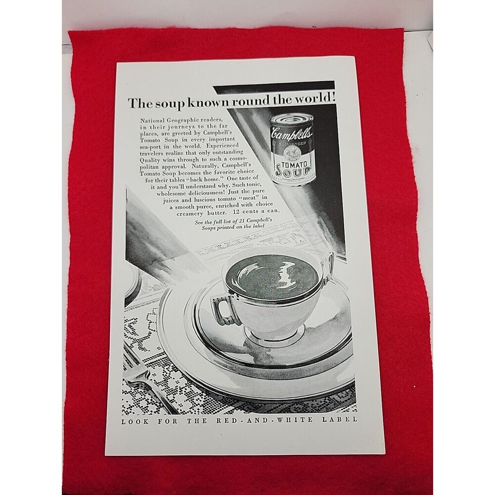 VTG 1929 Campbell's "Vegetable Soup Ideal for the Children" Ephemera Print Ad